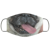 Funny 3D Pug Dog Mom Dad Reusable Washable Face Mask Women Men for Dust Protection