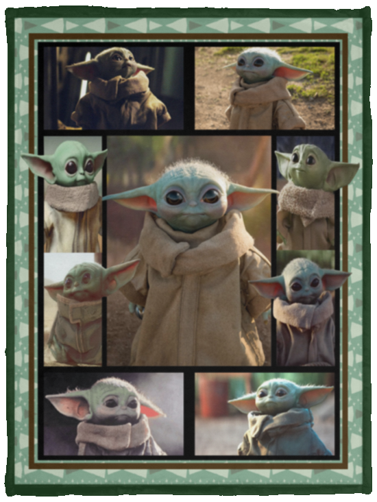 Baby Yoda Blanket, Star Wars Blanket - The Mandalorian Fleece, Sherpa Blanket Baby Yoda Blanket, Star Wars Blanket - The Mandalorian Fleece, Sherpa Blanket VPS Cozy Plush Fleece Blanket - 30x40