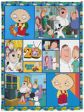 Family Guy Blanket, Family Guy Fleece, Sherpa Blanket Warm and Soft VPS Cozy Plush Fleece Blanket - 30x40