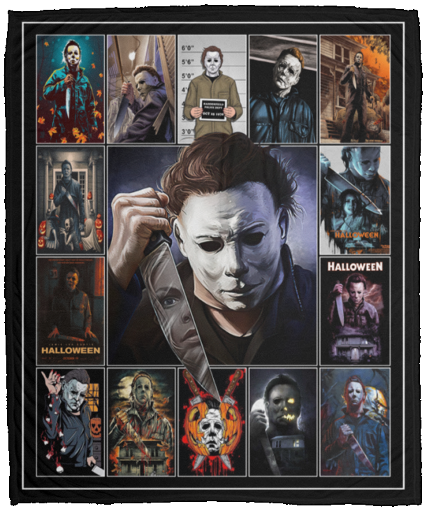 Horror Movies Blanket, Michael Myers Quilt, Haloween Fleece, Sherpa Blanket VPM Cozy Plush Fleece Blanket - 50x60