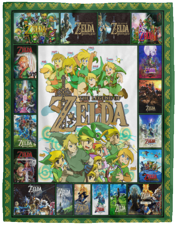 The Legend of Zelda Fleece Blanket, The Legend of Zelda Sherpa Blanket VPL Cozy Plush Fleece Blanket - 60x80