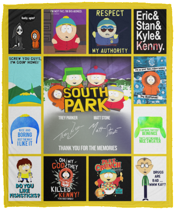 South Park Blanket, South Park TV Series Fleece, Sherpa Blanket VPM Cozy Plush Fleece Blanket - 50x60