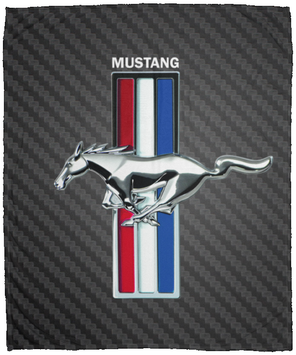 Ford Mustang Quilt Fleece Sherpa Throw Blanket for Bedroom Living Room Sofa VPM Cozy Plush Fleece Blanket - 50x60