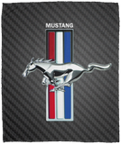 Ford Mustang Quilt Fleece Sherpa Throw Blanket for Bedroom Living Room Sofa VPM Cozy Plush Fleece Blanket - 50x60