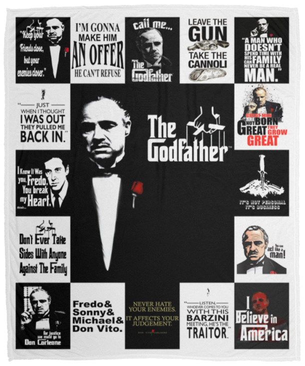 The Godfather Quilt The Godfather Movies Blanket Fleece Sherpa Throw Blanket VPM Cozy Plush Fleece Blanket - 50x60