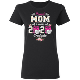Proud Mom of A Class of 2020 Graduate Shirt Senior 2020 Quarantined Floral