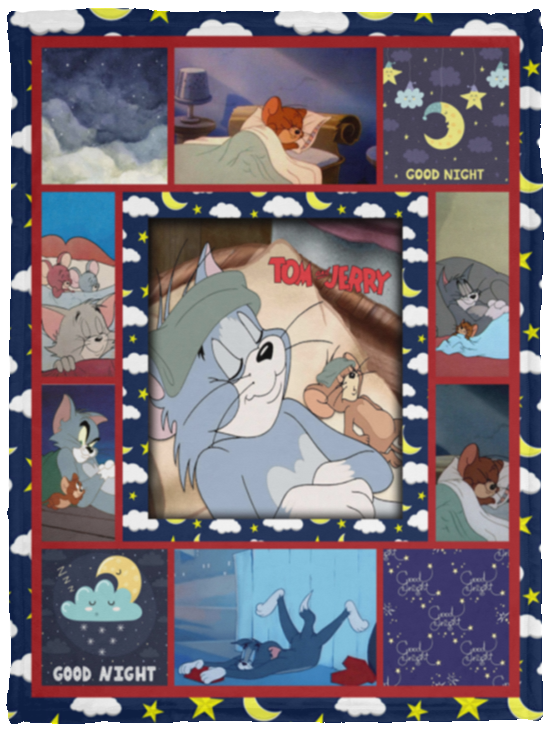 Tom And Jerry Blanket, Tom And Jerry Funny Cartoon Fleece, Sherpa Blanket - VPS Cozy Plush Fleece Blanket - 30x40