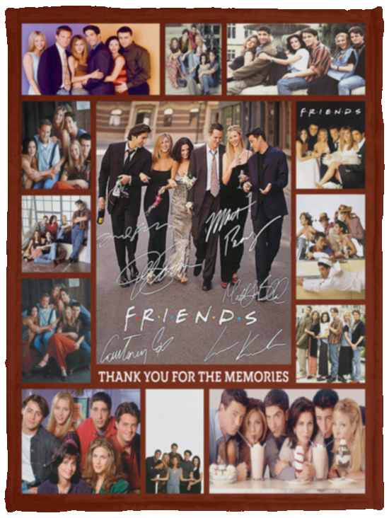Friends Blanket, Friends Tv Show Signature Actors Thank You for The Memories Best Gift Christmas Blanket - Version 1 - VPS Cozy Plush Fleece Blanket - 30x40