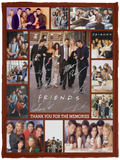 Friends Blanket, Friends Tv Show Signature Actors Thank You for The Memories Best Gift Christmas Blanket - Version 1 - VPS Cozy Plush Fleece Blanket - 30x40