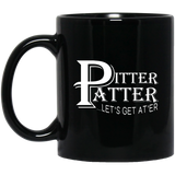 Pitter Patter Let’s Get At’er Coffee Mug 11oz, Pitter Patter Let’s Get At’er Mug, Pitter Patter Coffee Mug, Pitter Patter Mug Gift Black-  11 oz. Black Mug