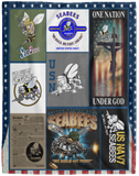 US Navy Seabees Blanket Fleece Sherpa Quilt Supper Soft Lightweight Blanket for Bedroom Living Room Sofa VPL Cozy Plush Fleece Blanket - 60x80