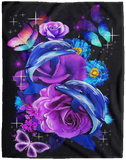 Beautiful Dolphin Dolphin Lovers Blanket Quilt Fleece Sherpa Throw Blanket - VPL Cozy Plush Fleece Blanket - 60x80