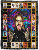 Post Malone Collection Blanket, Post Malone Fleece, Sherpa Blanket VPL Cozy Plush Fleece Blanket - 60x80