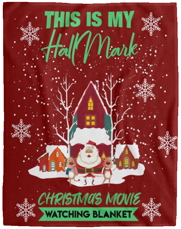 This Is My Hallmark Blanket Christmas Movie Quilt Fleece Sherpa Throw Blanket - VPL Cozy Plush Fleece Blanket - 60x80