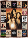 Charmed Blanket TV series Quilt Three Witch Sisters - Halliwell Fleece Blanket - VPS Cozy Plush Fleece Blanket - 30x40