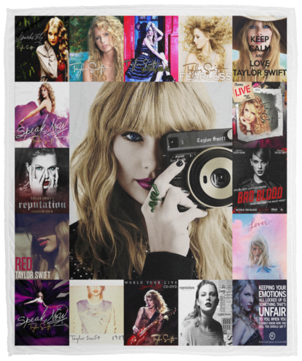 Taylor Swift Blanket, Taylor Swift Quilt, Fleece, Sherpa Blanket for Bedroom - V2 -  VPM Cozy Plush Fleece Blanket - 50x60