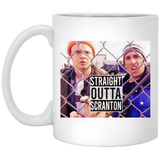 Straight Outta Scranton Mug, Lazy Scranton Ceramic Coffee Mug, Gift For Coffee Lover, Art prints around and large C handles for comfort Ceramic Coffee Mug, Tea Cups 11oz