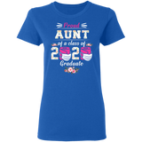Proud Aunt of A Class of 2020 Graduate T-Shirt Quarantined Floral Shirt