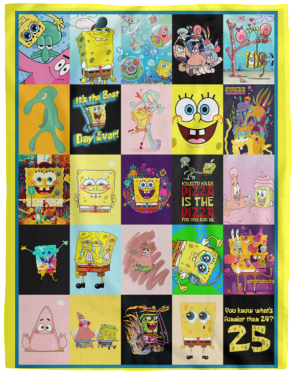 SpongeBob SquarePants Blanket, SpongeBob Fleece, Sherpa Blanket VPL Cozy Plush Fleece Blanket - 60x80