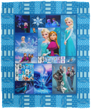 Frozen Fabric Fleece Sherpa Throw Blanket Quilt for Bedroom Living Room - VPM Cozy Plush Fleece Blanket - 50x60