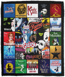 Broadway Musicals Blanket, Broadway theatre Fleece, Sherpa Blanket VPM Cozy Plush Fleece Blanket - 50x60