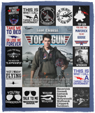 Top Gun M.a.v.e.r.i.c.k Blanket, Take Me to Bed Or Lose Me Forever Fleece, Sherpa Blanket Super Soft Comfy Warm Plush, Movie Blankets, Fictional Gift Idea for Kids, Friends VPM Cozy Plush Fleece Blanket - 50x60