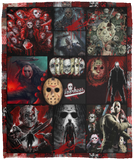 J.ason V.oorhees Friday-13th Series Movie Halloween Fleece, Sherpa Blanket VPM Cozy Plush Fleece Blanket - 50x60