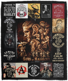 Sons Of Anarchy Blanket Sons of Anarchy TV Series Quilt Fleece Sherpa VPM Cozy Plush Fleece Blanket - 50x60