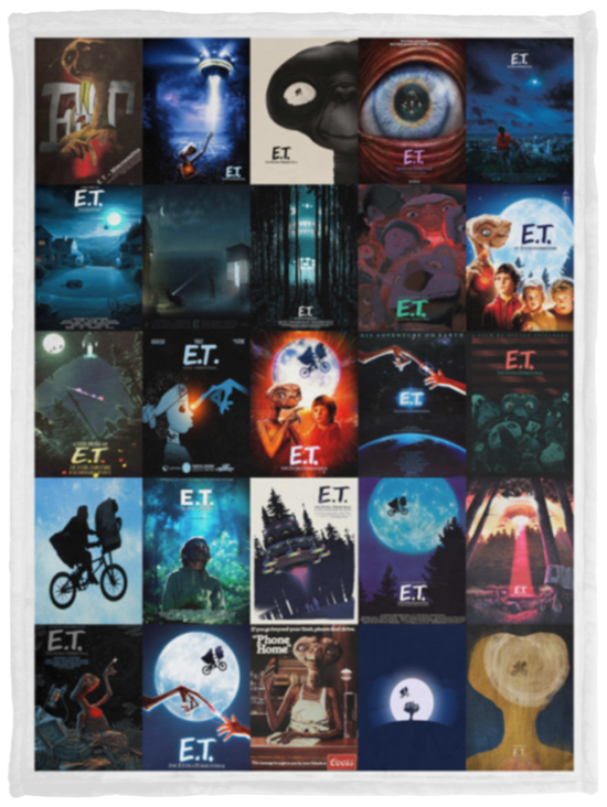 E.T. The Extra-Terrestrial Blanket, Henry Thomas Fleece, Sherpa Blanket - VPS Cozy Plush Fleece Blanket - 30x40