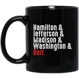 Hamilton Names Coffee Mug - Hamilton, Jefferson, Madison, Washington, Burr - Sleeve Unisex Coffee Mug 11Oz
