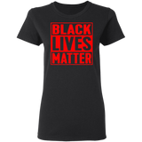 Black Lives Matter T-Shirt I Cant Breathe All Size (S-5XL) + Color Red BLM - Womens