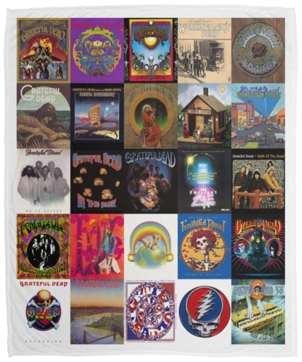 Grateful Dead Blanket, Grateful Dead Quilt, Fleece, Sherpa Blanket V3 VPM Cozy Plush Fleece Blanket - 50x60