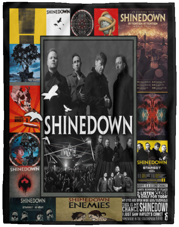 Shinedown V2 3D Quilt Blanket Fleece Sherpa Throw Blanket Bedroom Sofa - VPL Cozy Plush Fleece Blanket - 60x80