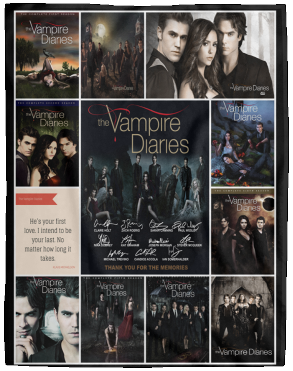 The Vampire Diaries Fleece, Sherpa Blanket, The Vampire Diaries TV Series Quilt VPL Cozy Plush Fleece Blanket - 60x80
