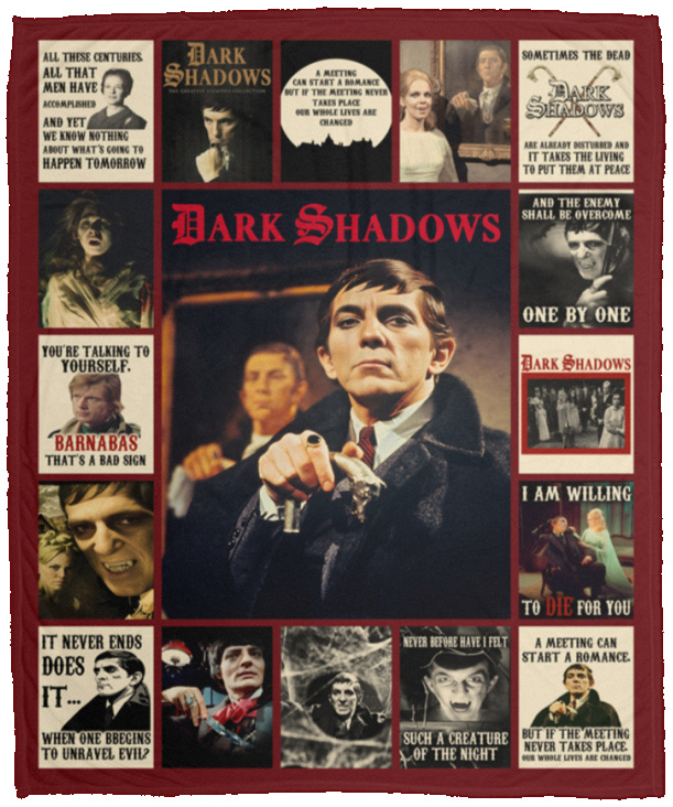 Dark Shadows TV Series Blanket, Dark Shadows Fleece, Sherpa Blanket VPM Cozy Plush Fleece Blanket - 50x60