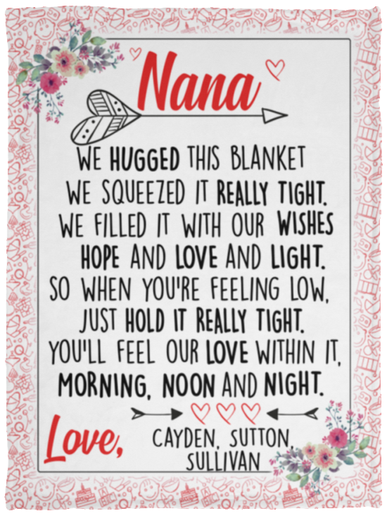 Cayden, Sutton, Sullivan - VPS Cozy Plush Fleece Blanket - 30x40
