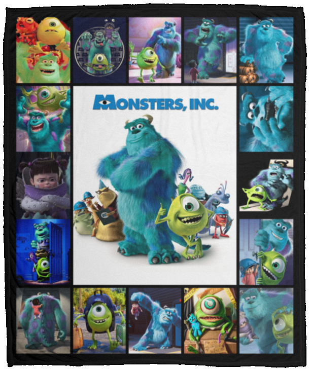 Monsters, Inc Blanket cartoon monsters inc Quilt Fleece Sherpa Throw Blanket VPM Cozy Plush Fleece Blanket - 50x60