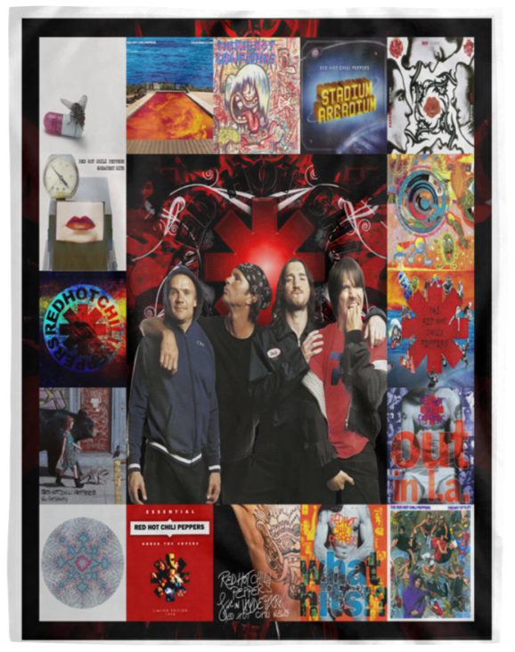 Red Hot Chili Peppers Anniversary Blanket RHCP For Fans Quilt Fleece Sherpa VPL Cozy Plush Fleece Blanket - 60x80