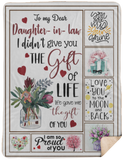 to Daughter in Law Blanket, to My Dear Daughter in Law Blanket Cozy Plush Fleece - Sherpa - 60"x80"