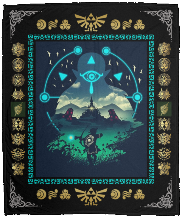 The Legend of Zelda Blanket Zelda Games Quilt Fleece Sherpa Throw Blanket VPM Cozy Plush Fleece Blanket - 50x60