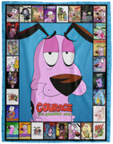 Courage the Cowardly Dog Blanket, Courage Dog Fleece, Sherpa Blankets VPL Cozy Plush Fleece Blanket - 60x80