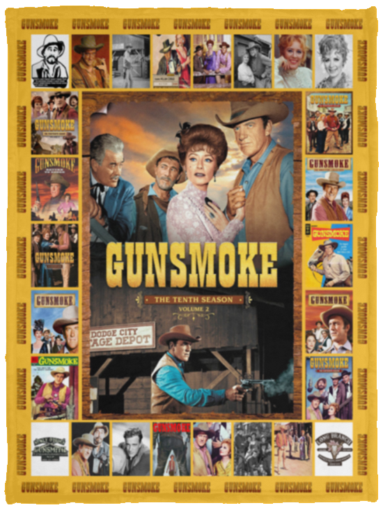 Gunsmoke Blanket Gunsmoke TV Series Quilt Fleece Sherpa Blanket - VPS Cozy Plush Fleece Blanket - 30x40