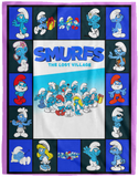 Smurf Blanket, Smurfs - The Lost Village Fleece, Sherpa Blanket - VPL Cozy Plush Fleece Blanket - 60x80