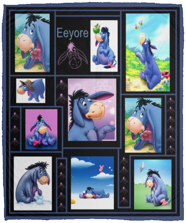 Eeyore Blanket, Eeyore 50 shades Fleece Blanket, Eeyore Lover Sherpa Blanket - VPM Cozy Plush Fleece Blanket - 50x60