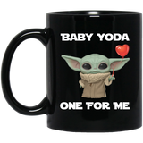Baby Yoda One For Me Mug, Baby Yoda One For Me Coffee Mug 11oz, Mandalorian Mug - Baby Yoda Mug, Starwars Mug, Star-wars Mug, Star-wars Coffee Mug, No