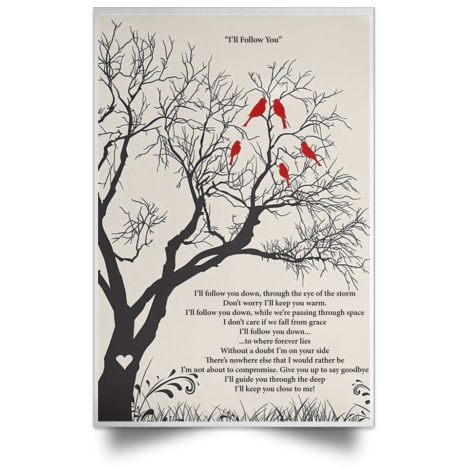 Mattata I'll Follow You Lyrics Poster Print (16" x 24")