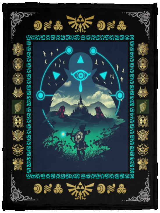 The Legend of Zelda Blanket, Greatest Video Games Of All Time Fleece, Sherpa Bl - VPS Cozy Plush Fleece Blanket - 30x40