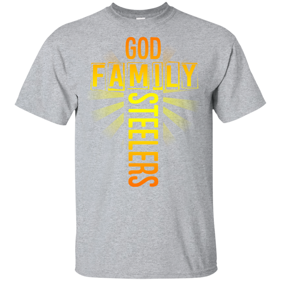 God Family Steelers T-Shirts - Father's Day T-Shirts (Men's T-Shirt) (G200 Gildan Ultra Cotton T-Shirt)