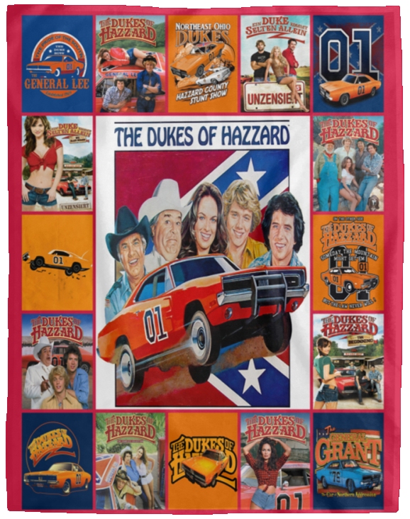 The Dukes Of Hazzard Blanket, The Dukes of Hazzard TV Series Fleece Blanket - VPL Cozy Plush Fleece Blanket - 60x80