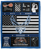 United States Air Force Blanket, Fleece or Sherpa Blankets Mother's Day, Father's Day, Christmas Birthday Present Blankets, Gift Idea VPM Cozy Plush Fleece Blanket - 50x60